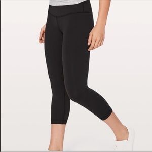 Lululemon WunderUnder Crop Low Rise Black Legging